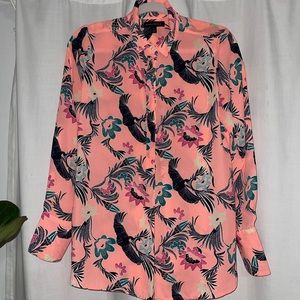 Banana Republic Blouse long sleeve blouse, Crane Floral Blouse